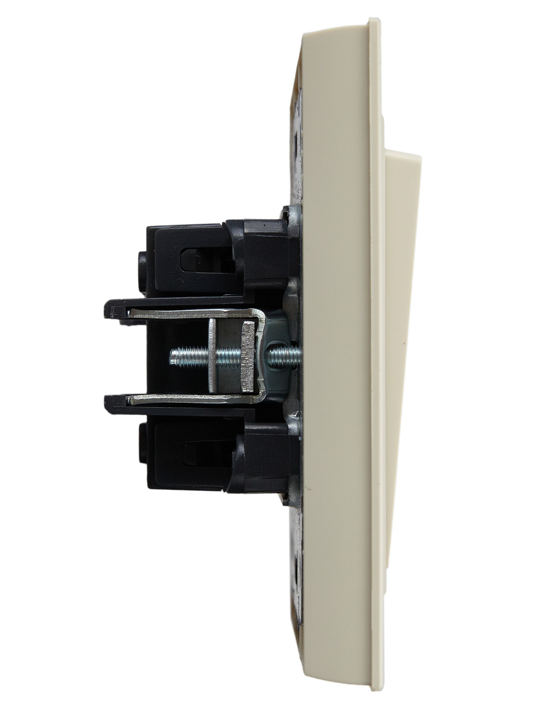             BRITE Ажыратқыш, екі пернелі 10А жиынтықта ВСP10-2-0-БрКр сарғыш ИЭК    