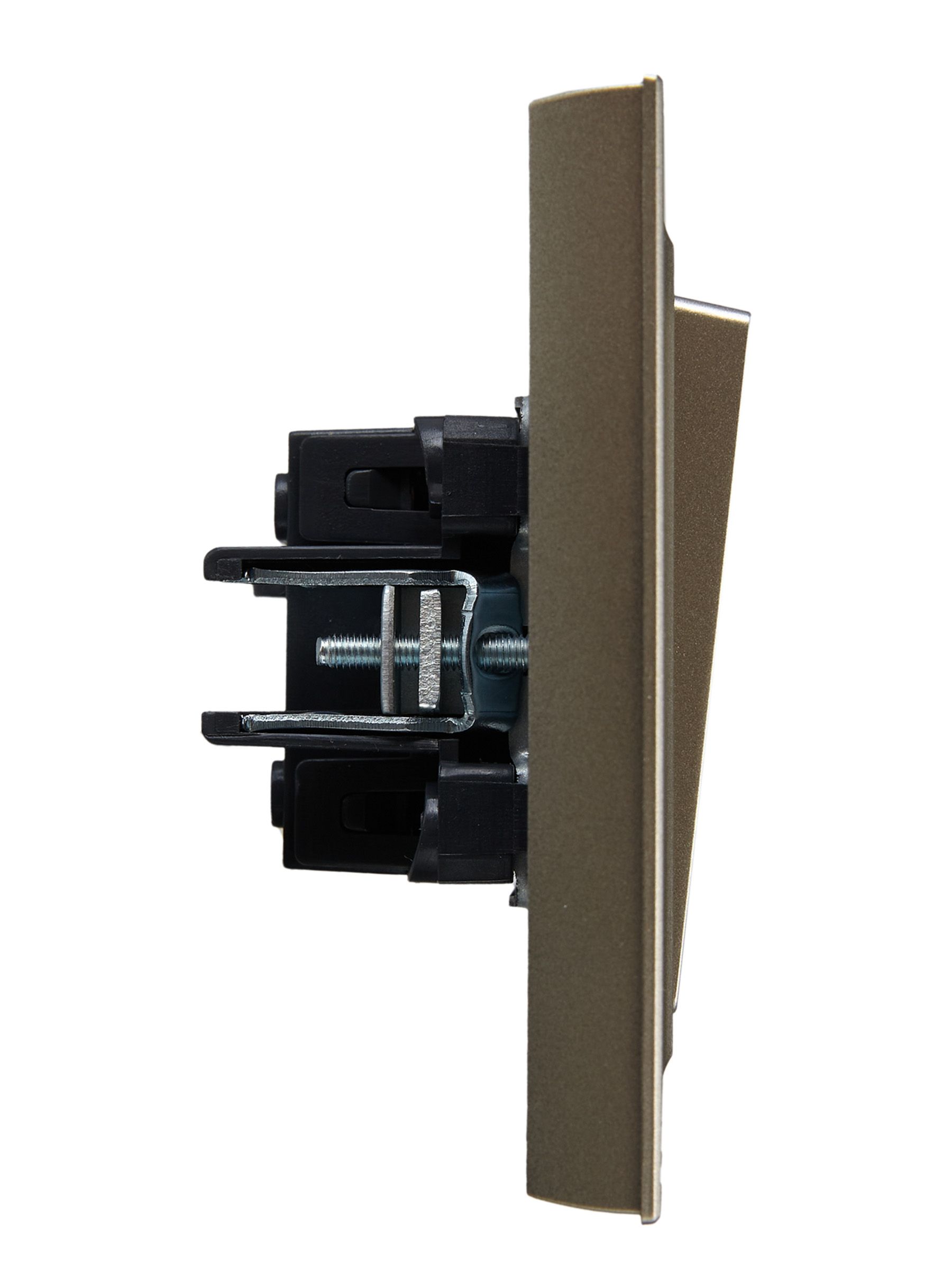             BRITE Ажыратқышы 1-пернелі 10А жиынтықта ВСP10-1-0-БрШ шампан ИЭК    