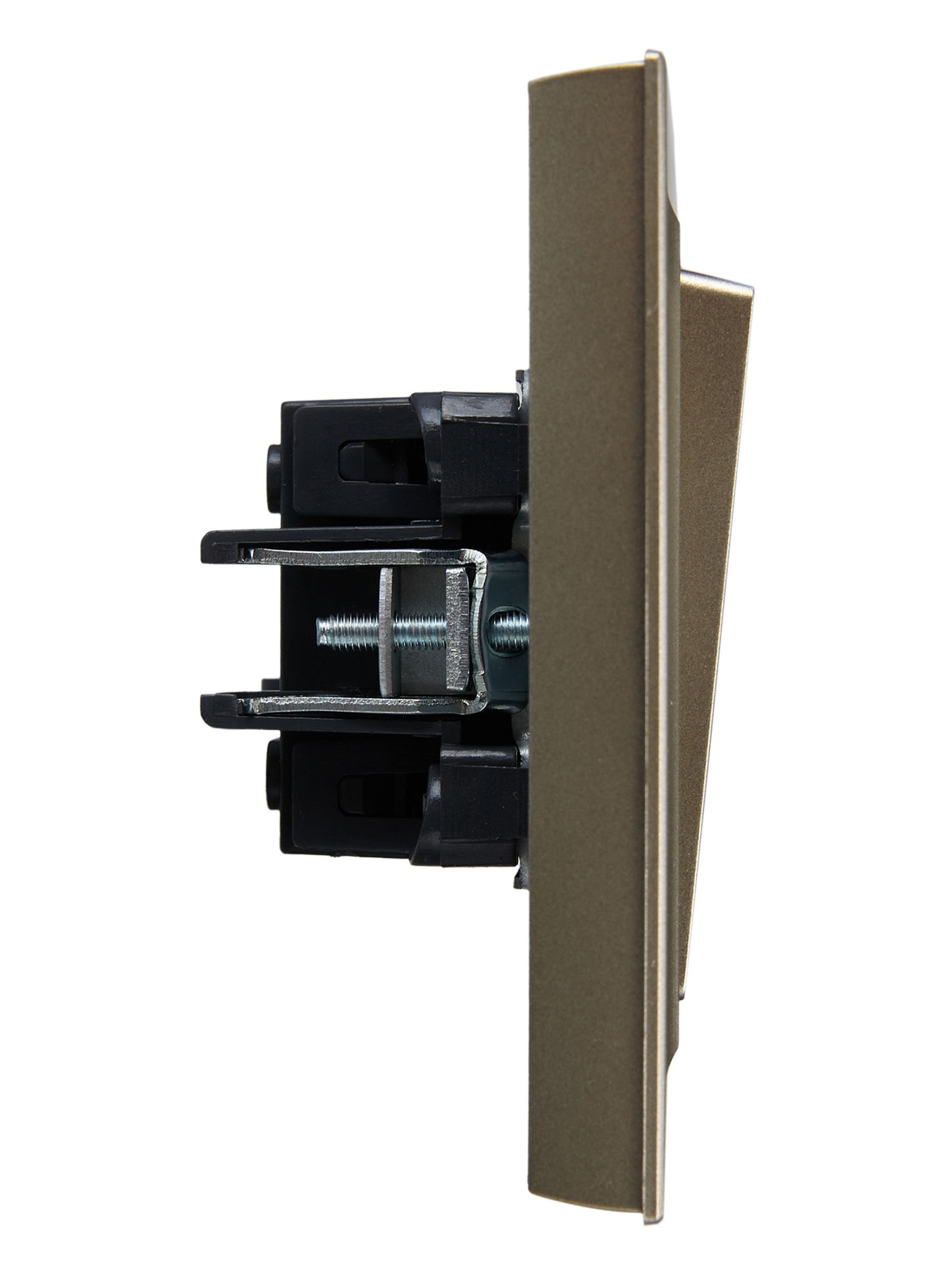             BRITE Ажыратқыш, екі пернелі 10А жиынтықта ВСP10-2-0-БрШ шампан ИЭК    