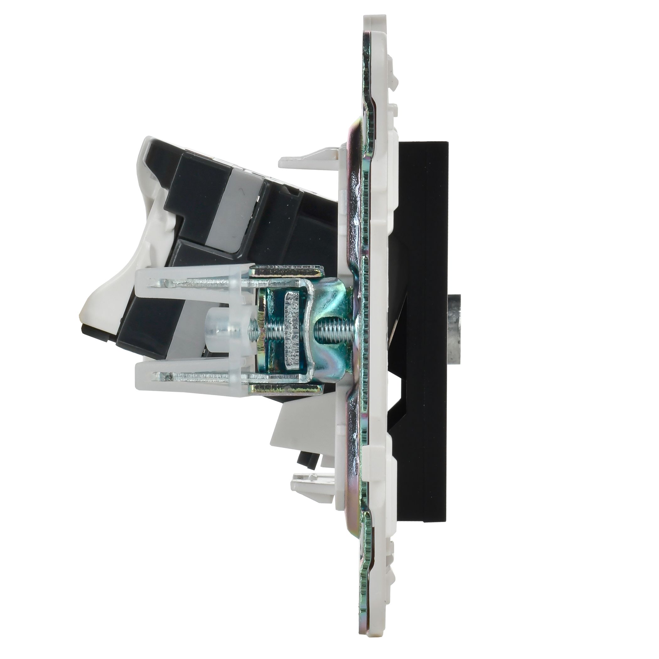 SKANDY 2 ұялы розетка TV+RJ45 5E категориялы SK-A14Bl қара IEK