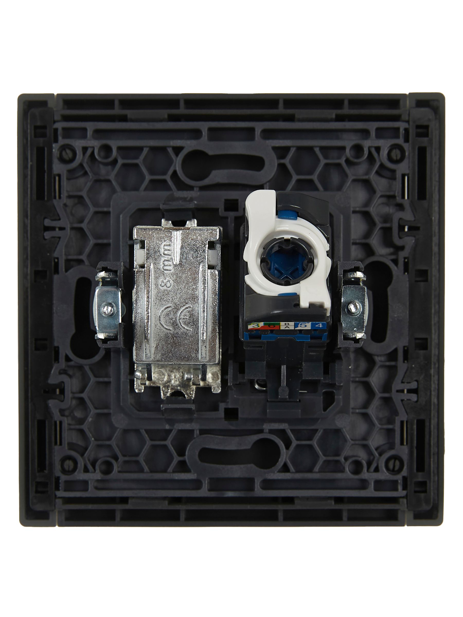             FORTE&PIANO 2 ұялы розетка TV+RJ45 6 категориялы FP337 сұр IEK    