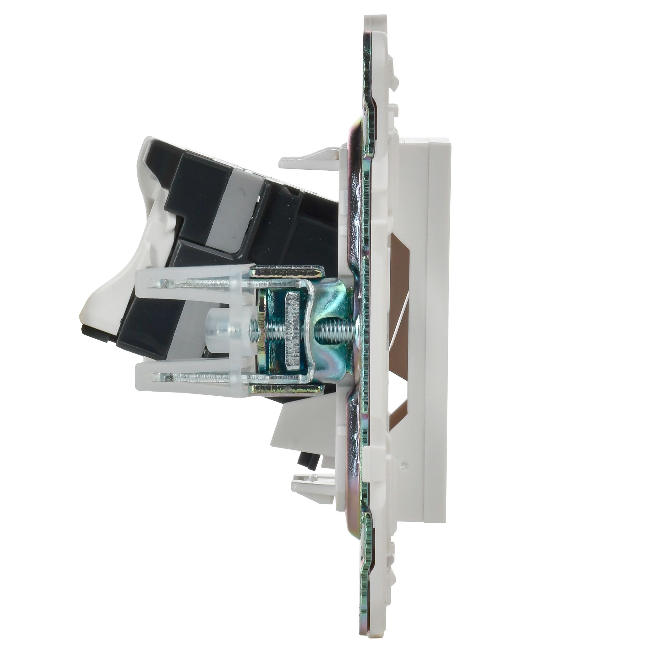 SKANDY 2 ұялы розетка TV+RJ45 5E категориялы SK-A14W арктикалық ақ IEK