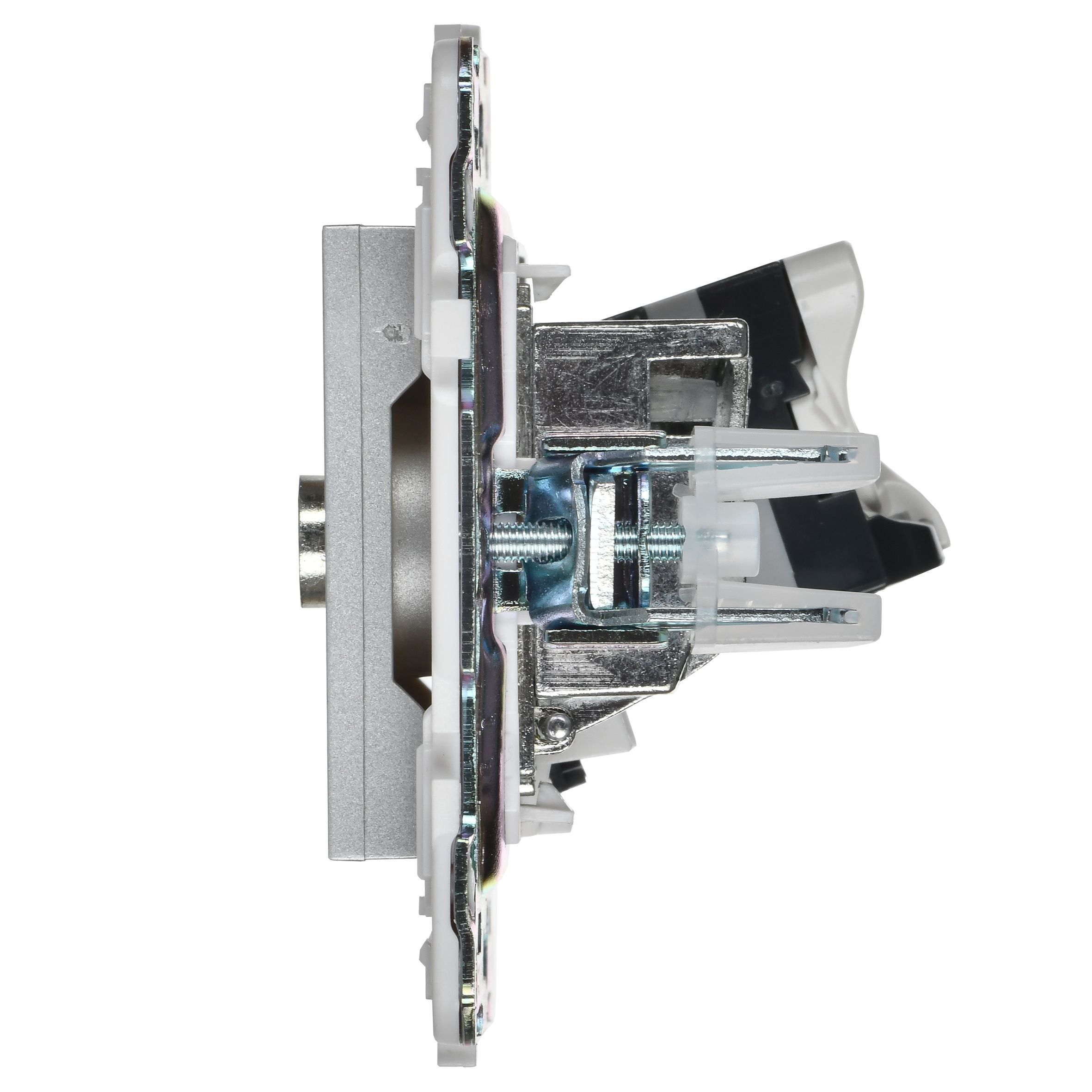             SKANDY 2 ұялы розетка TV+RJ45 5E категориялы SK-A14S күміс IEK    