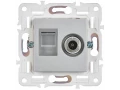             SKANDY 2 ұялы розетка TV+RJ45 5E категориялы SK-A14S күміс IEK    