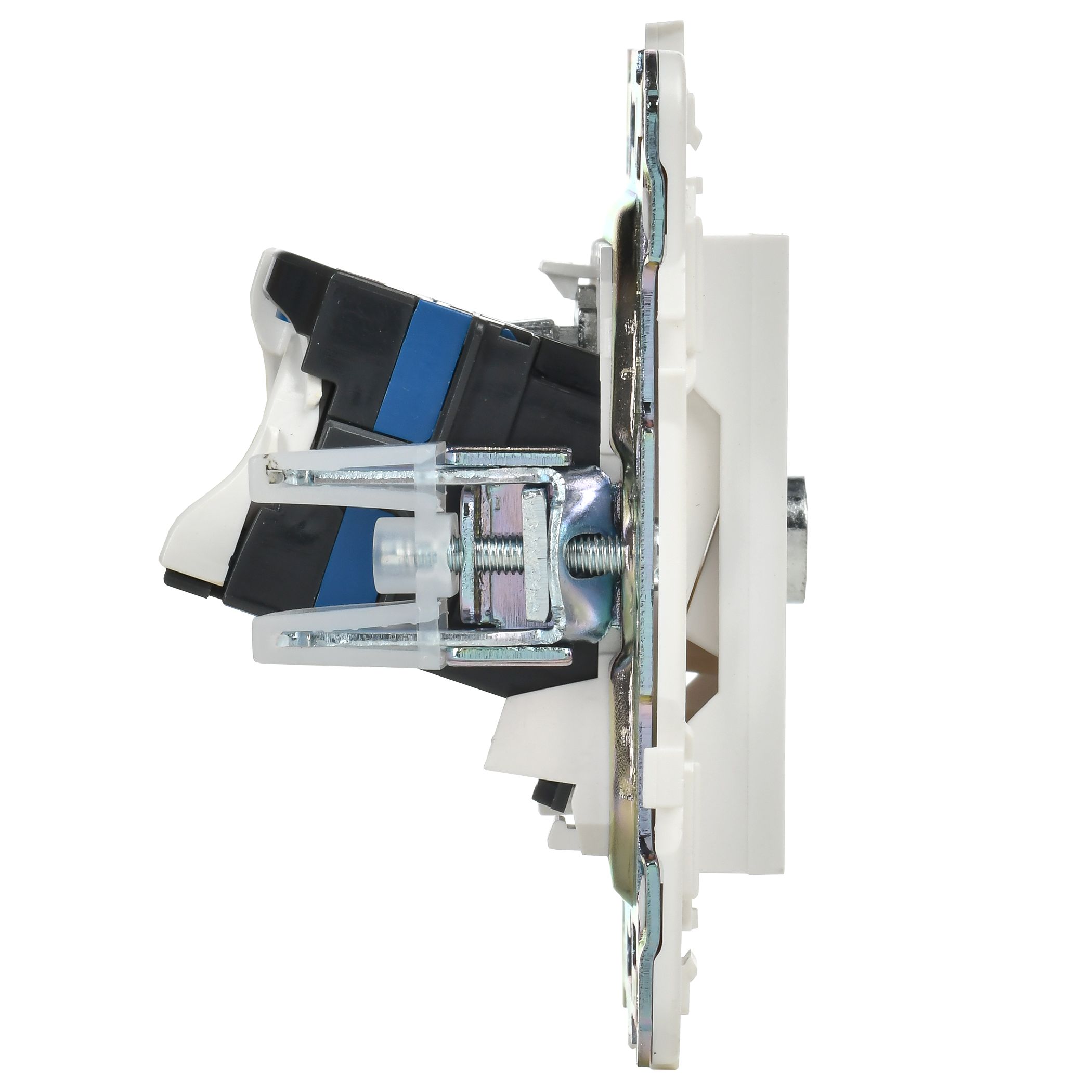 SKANDY 2 ұялы розетка TV+RJ45 6 категориялы SK-A15W арктикалық ақ IEK