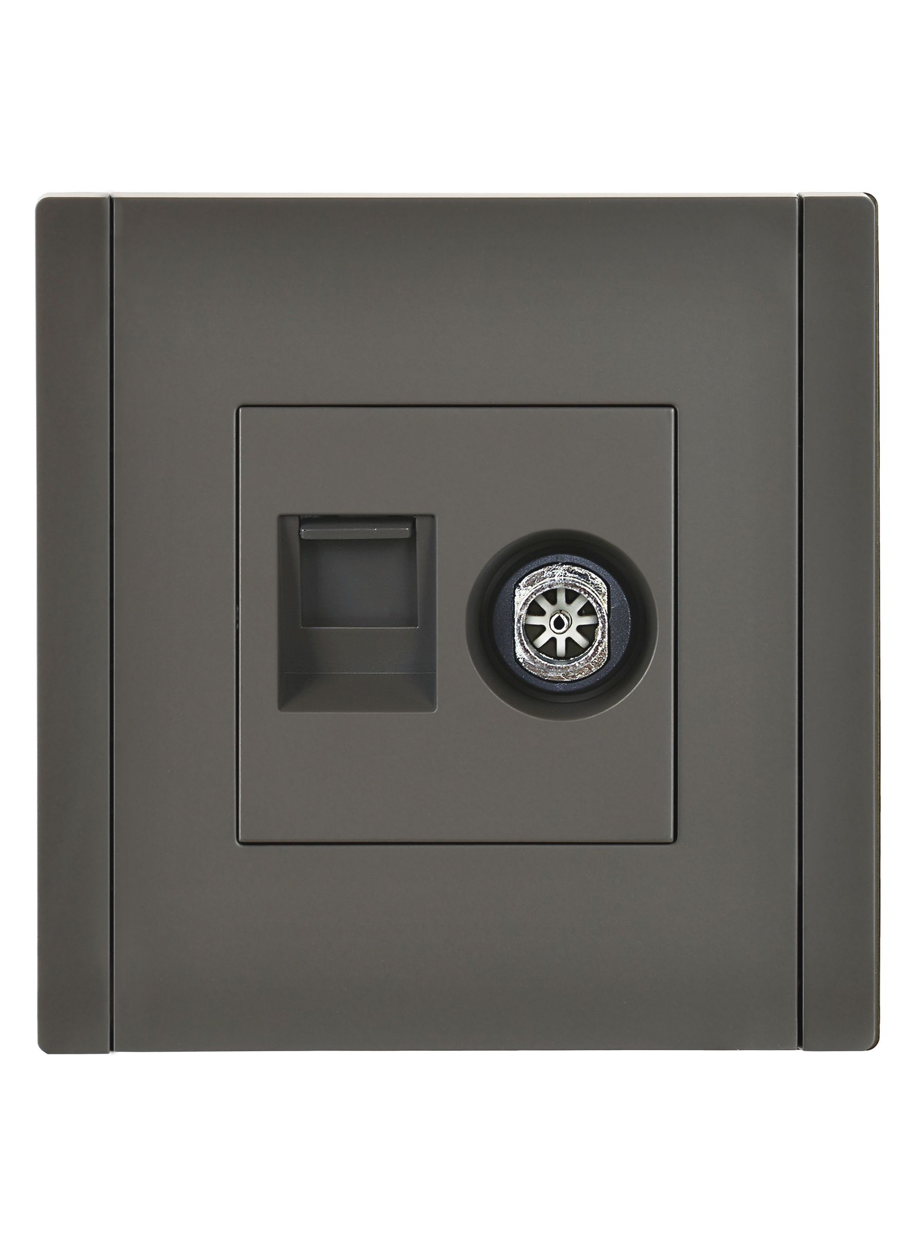 FORTE&PIANO 2 ұялы розетка TV+RJ45 категориялы 5E FP336 сұр IEK