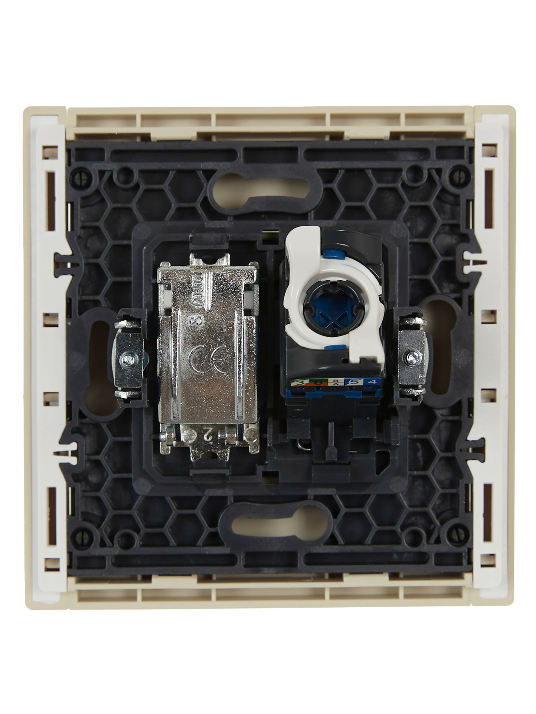 FORTE&PIANO 2 ұялы розетка TV+RJ45 6 категориялы FP437 ваниль IEK