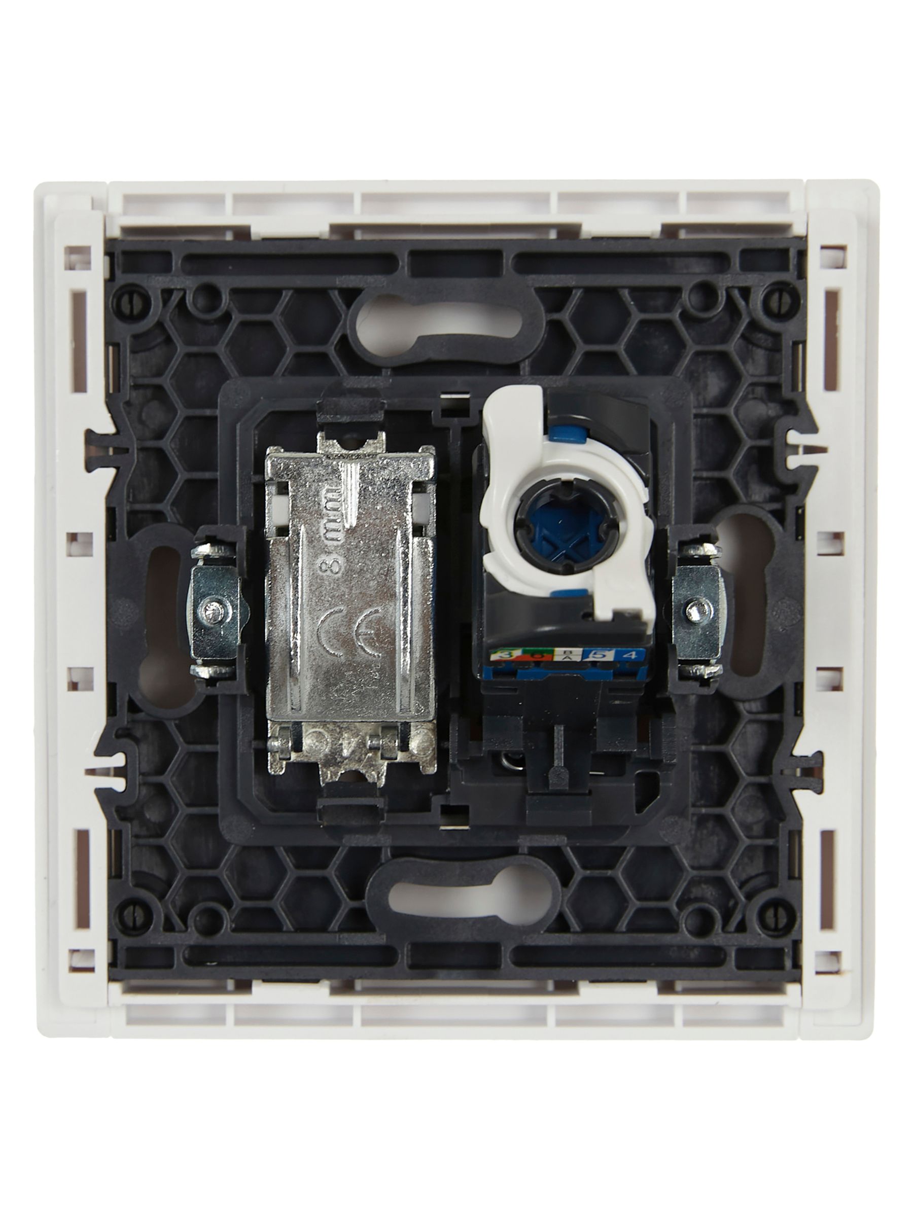             FORTE&PIANO 2 ұялы розетка TV+RJ45 6 категориялы FP237 ақ ИЭК    