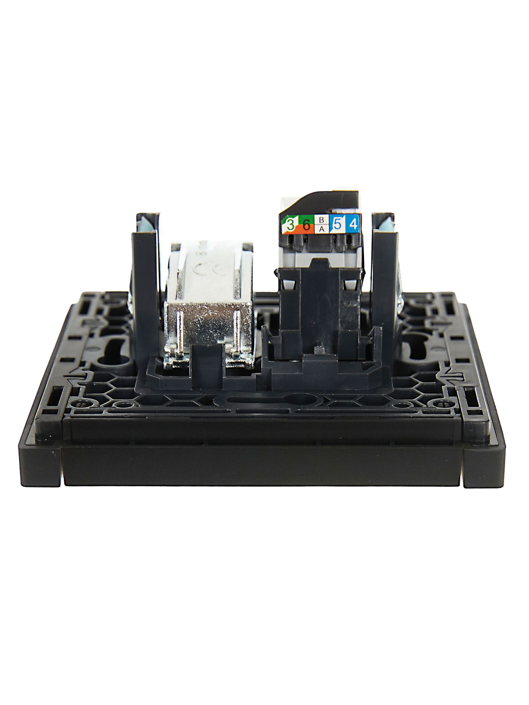FORTE&PIANO 2 ұялы розетка TV+RJ45 категориялы 5E FP136 қара ИЭК