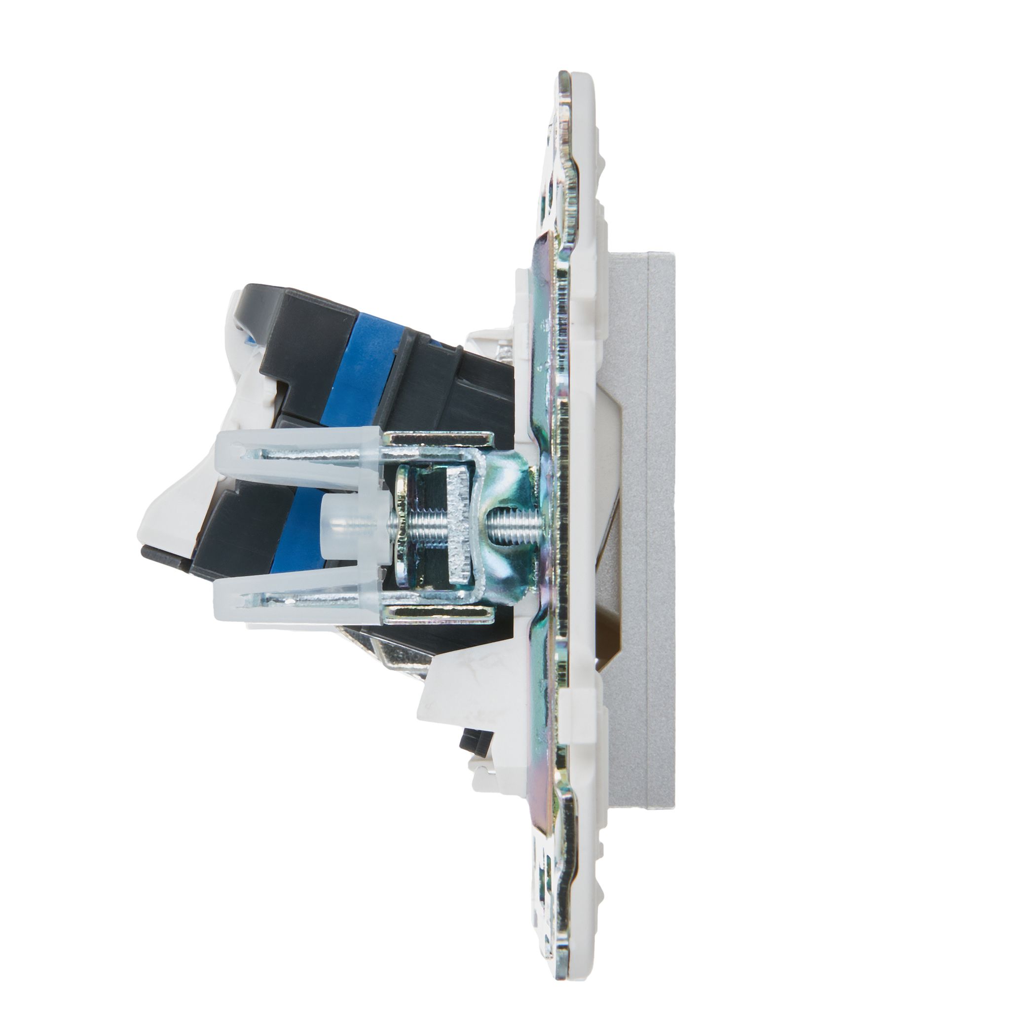             SKANDY 2 ұялы розетка TV+RJ45 6 категориялы SK-A15S күміс IEK    