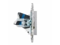             SKANDY 2 ұялы розетка TV+RJ45 6 категориялы SK-A15S күміс IEK    
