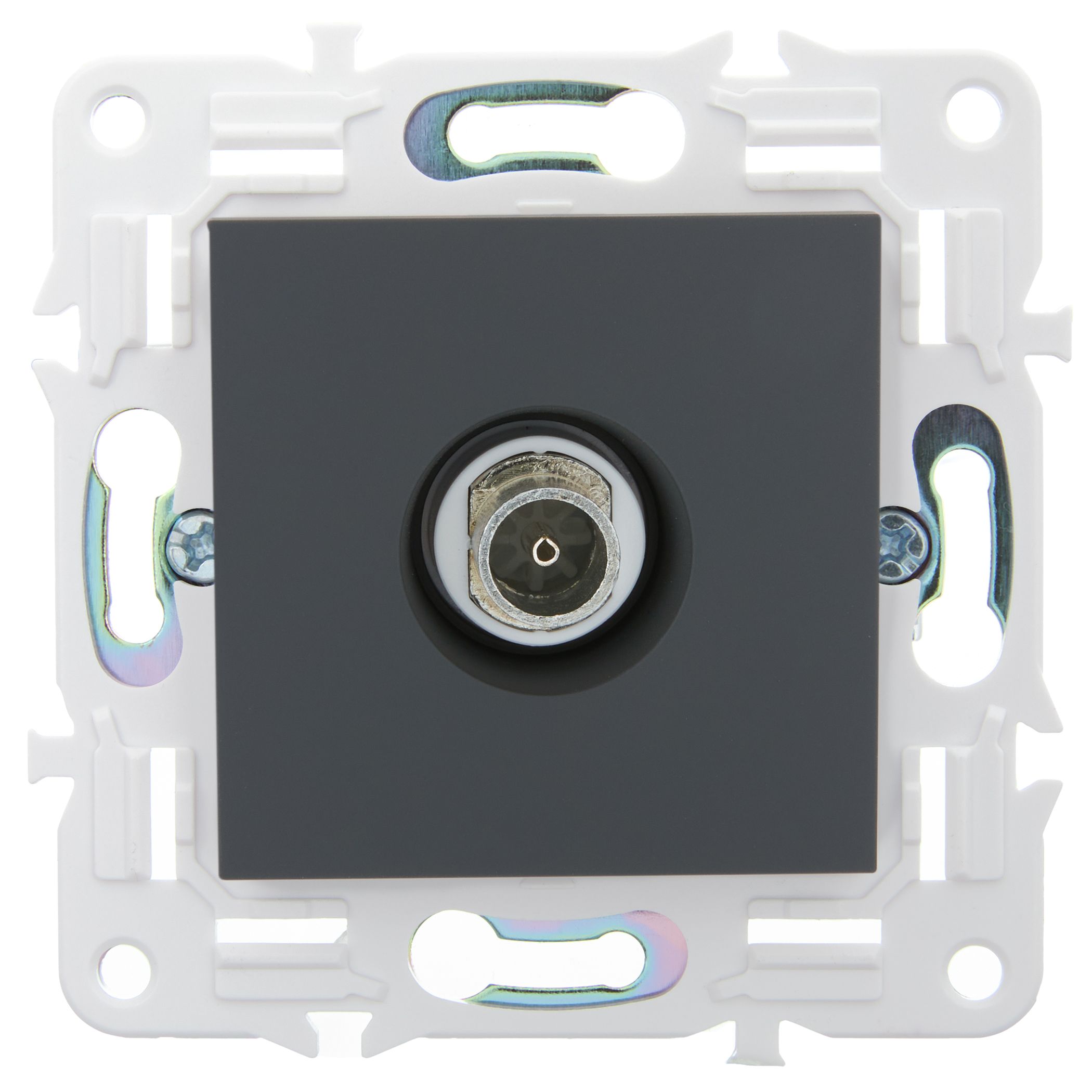             SKANDY Шекті TV розетка SK-A12G графит IEK    