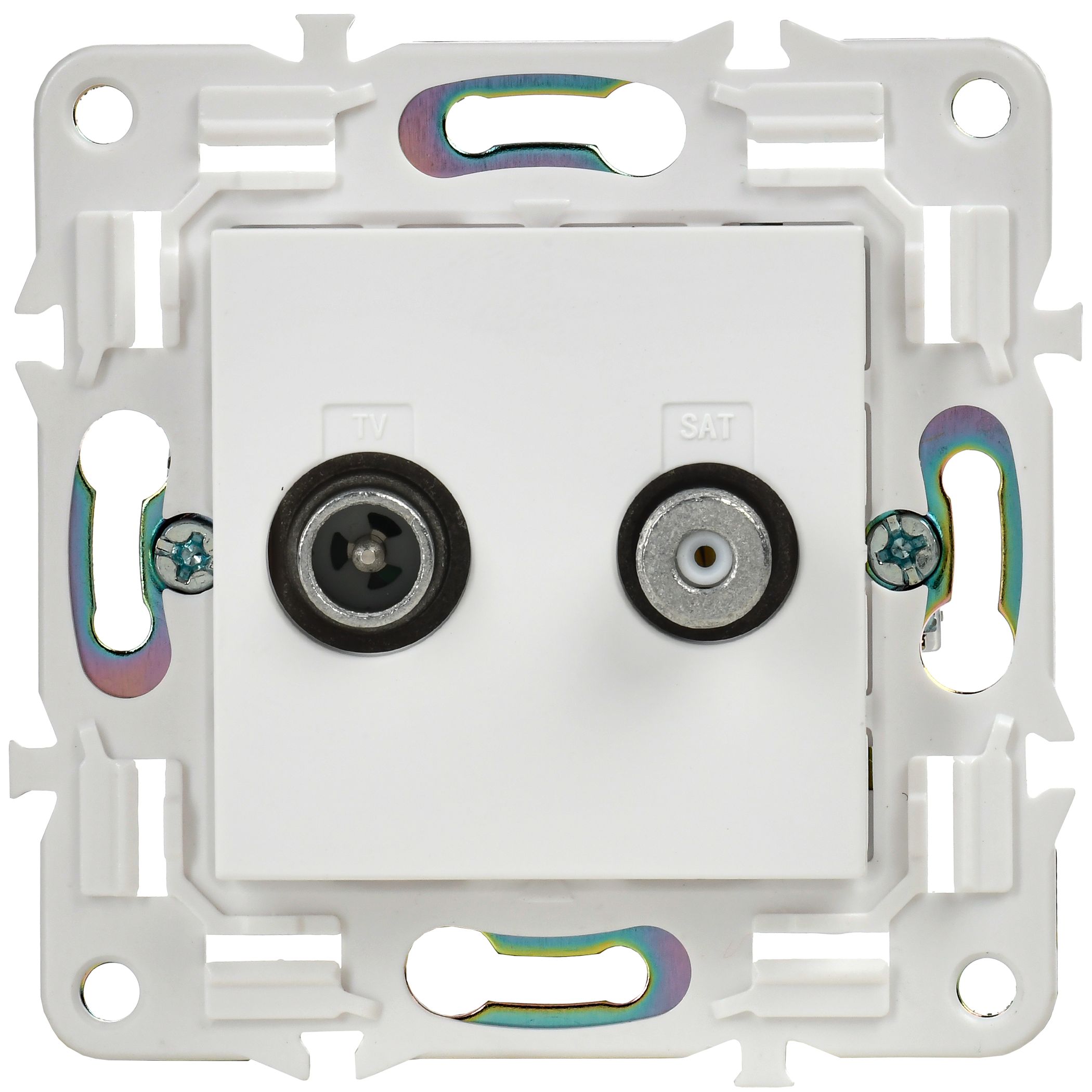             SKANDY 2 ұялы розетка TV+SAT SK-A13W арктикалық ақ IEK    