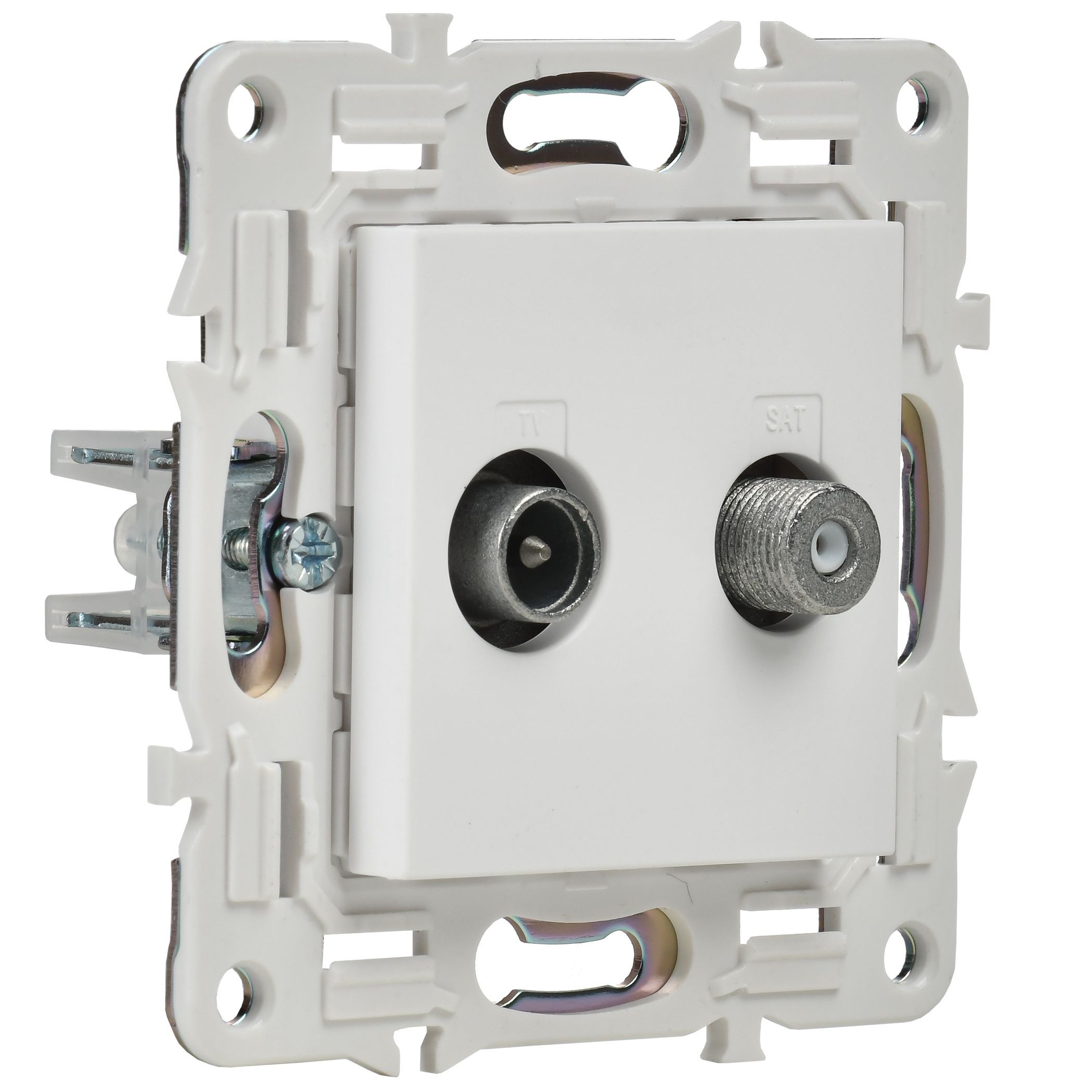             SKANDY 2 ұялы розетка TV+SAT SK-A13W арктикалық ақ IEK    