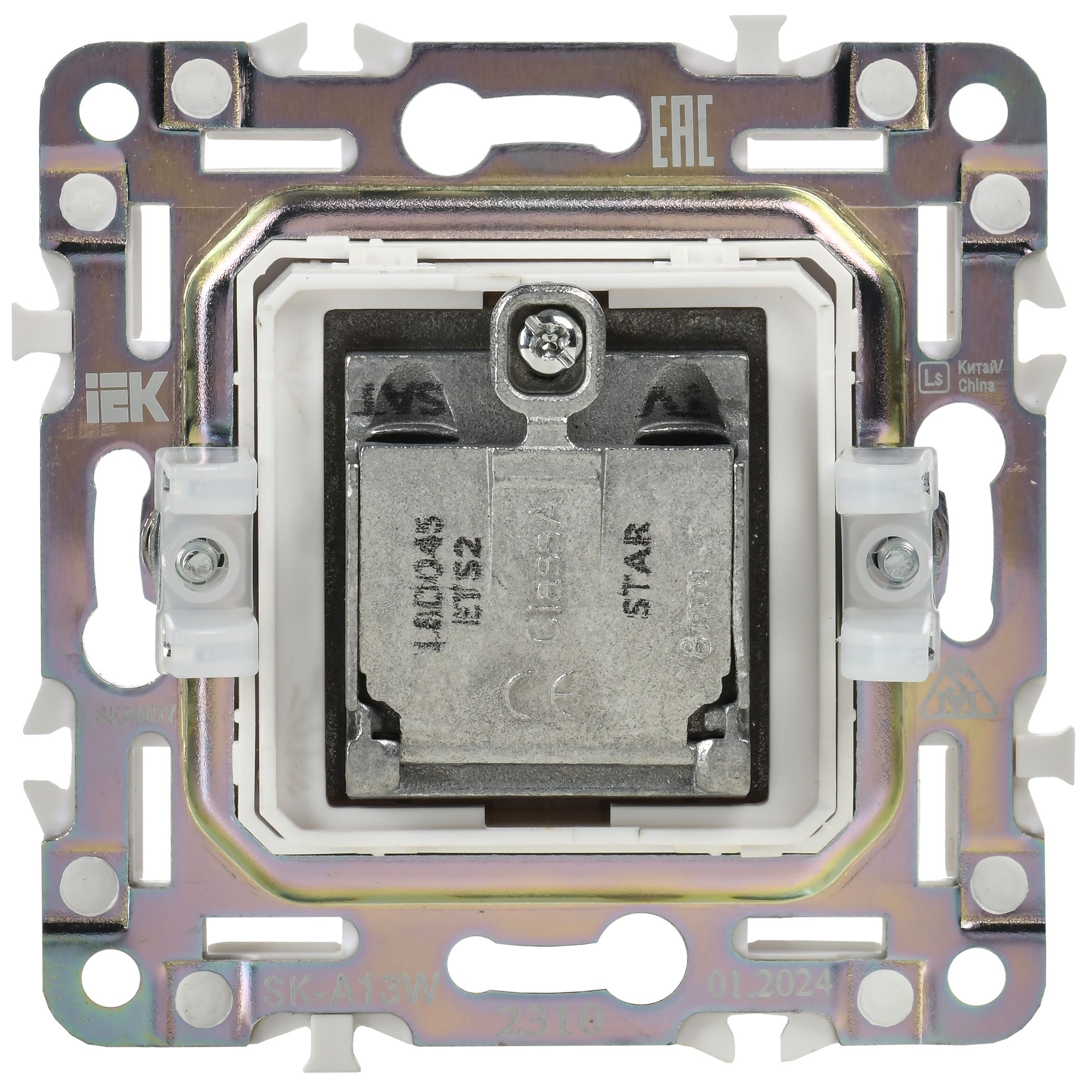            SKANDY 2 ұялы розетка TV+SAT SK-A13W арктикалық ақ IEK    