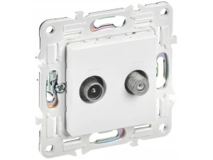 SKANDY Розетка двойная TV+SAT SK-A13W арктический белый IEK