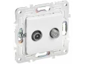            SKANDY 2 ұялы розетка TV+SAT SK-A13W арктикалық ақ IEK    