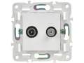             SKANDY 2 ұялы розетка TV+SAT SK-A13W арктикалық ақ IEK    