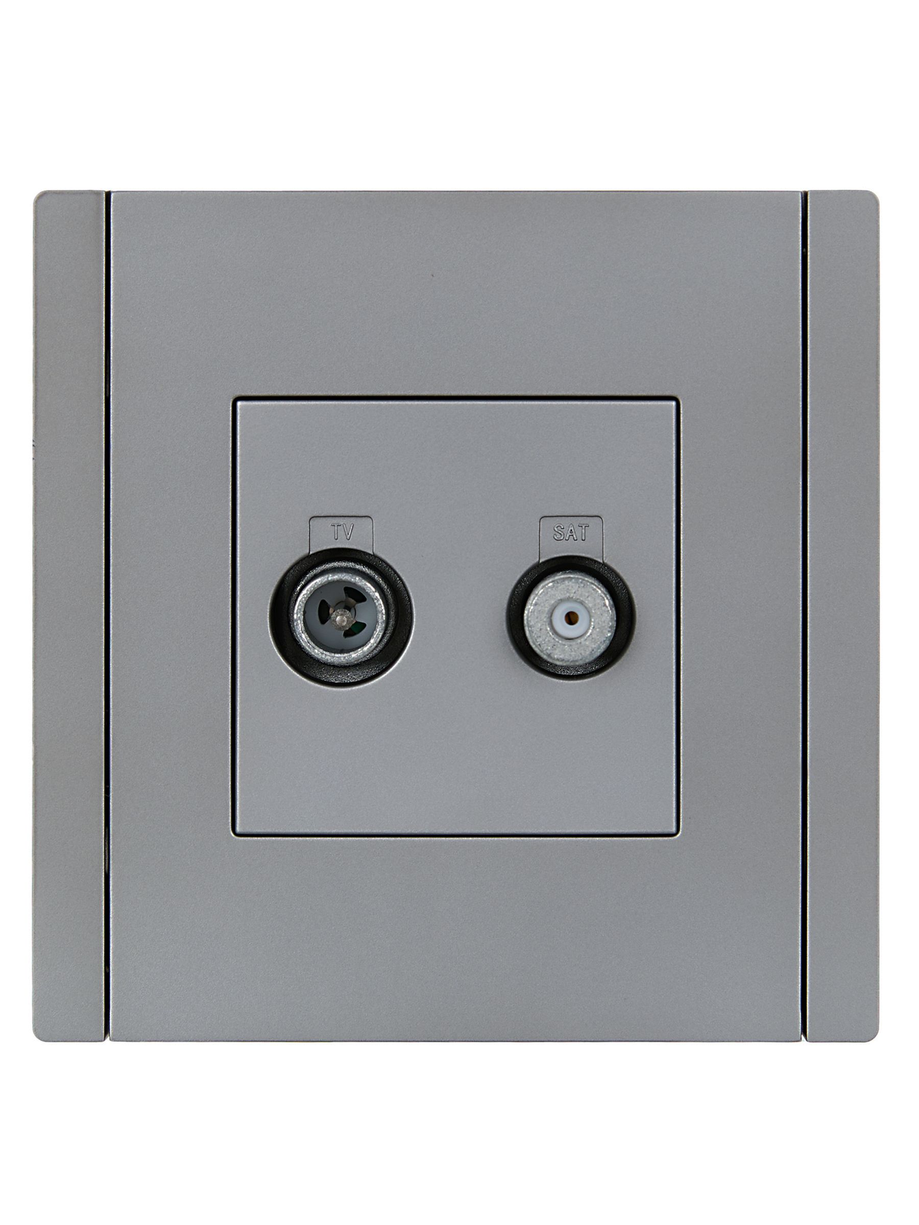             FORTE&PIANO 2 ұялы розетка TV+SAT FP538 болат IEK    