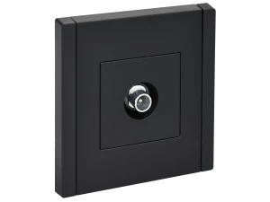 FORTE&PIANO Розетка TV проходная FP129 черный IEK