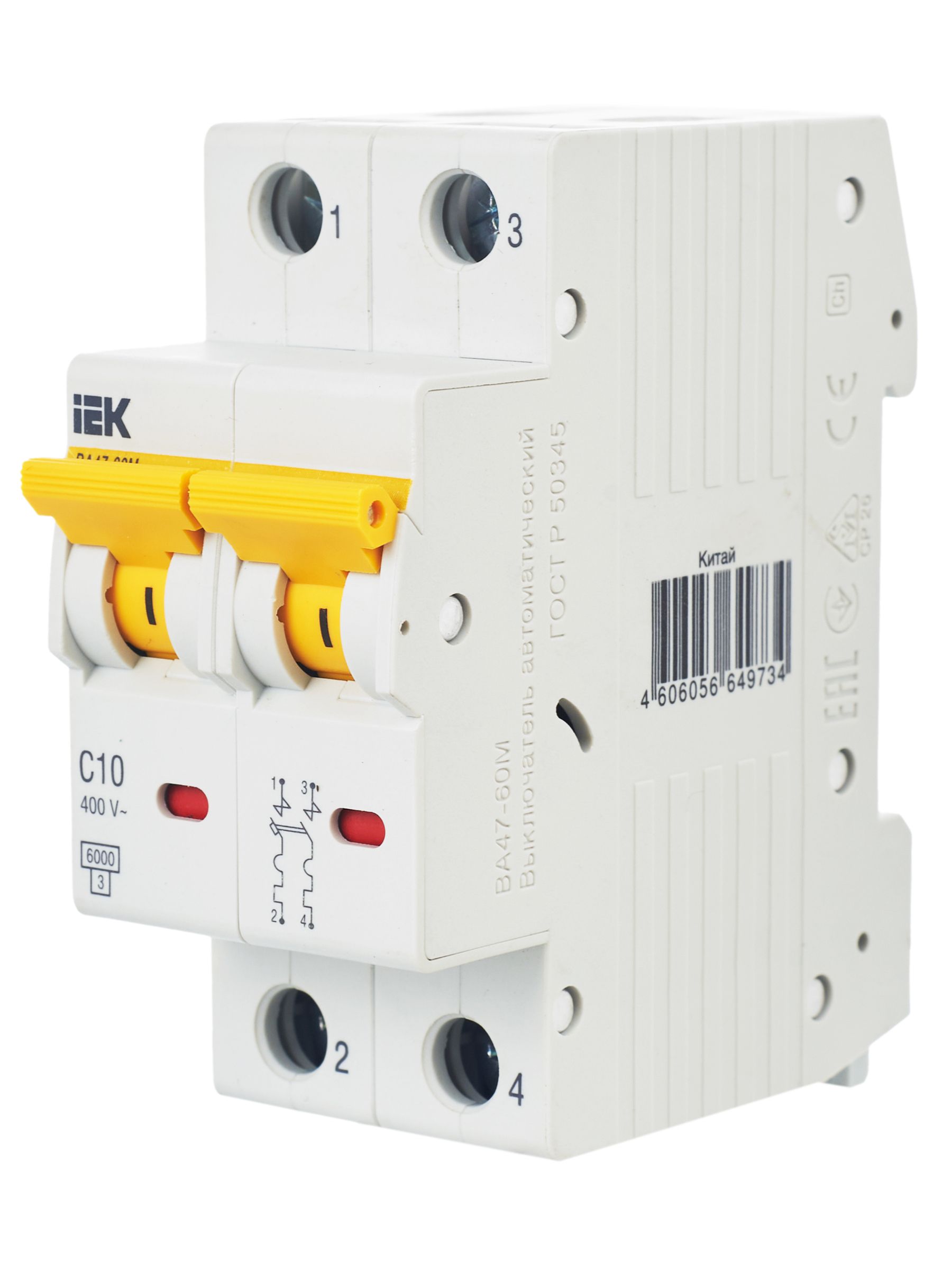             KARAT Автоматтық ажыратқыш ВА47-60M 2P C 10А 6кА IEK    