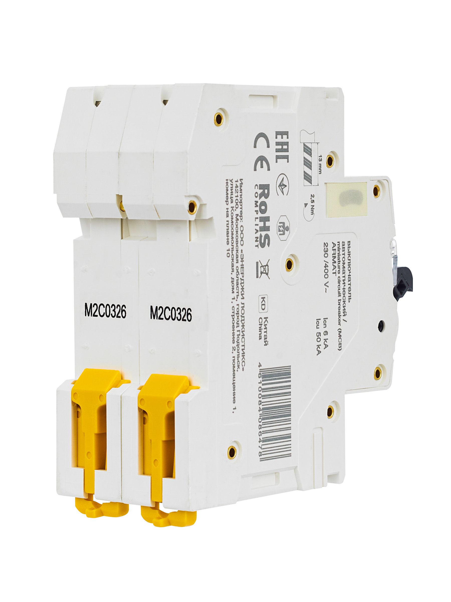             ARMAT Автоматтық ажыратқыш M06N 2P C 3А IEK    