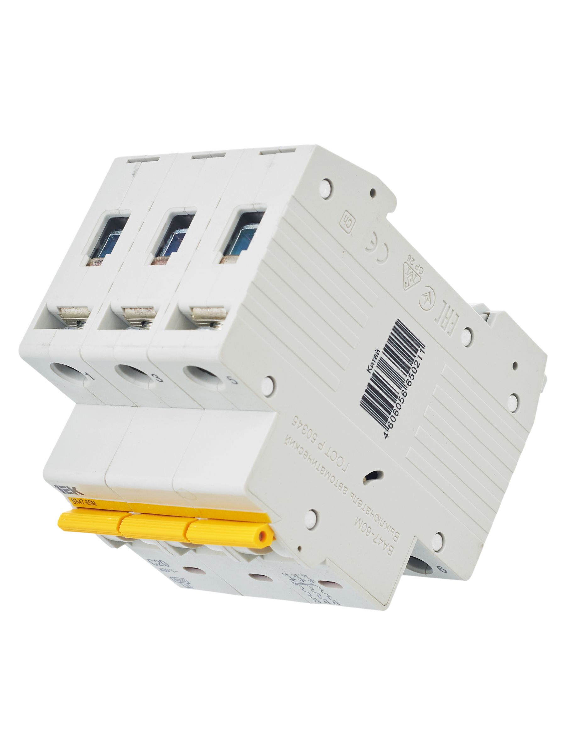             Автоматтық ажыратқыш 3Р ВА 47-60М 20А 6кА С ИЭК    