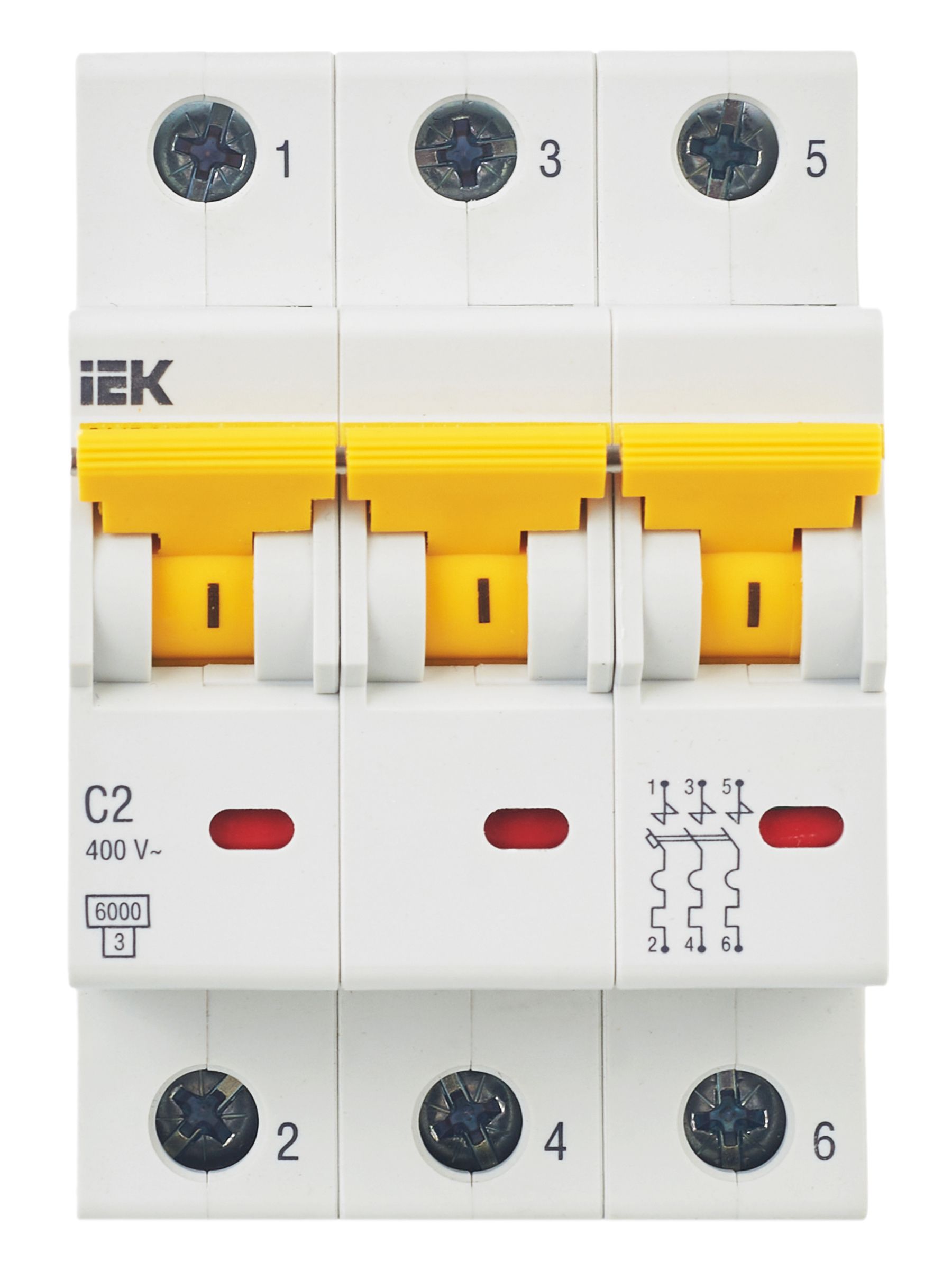             Автоматтық ажыратқыш ВА47-60M 3P C 2А 6кА KARAT ИЭК    