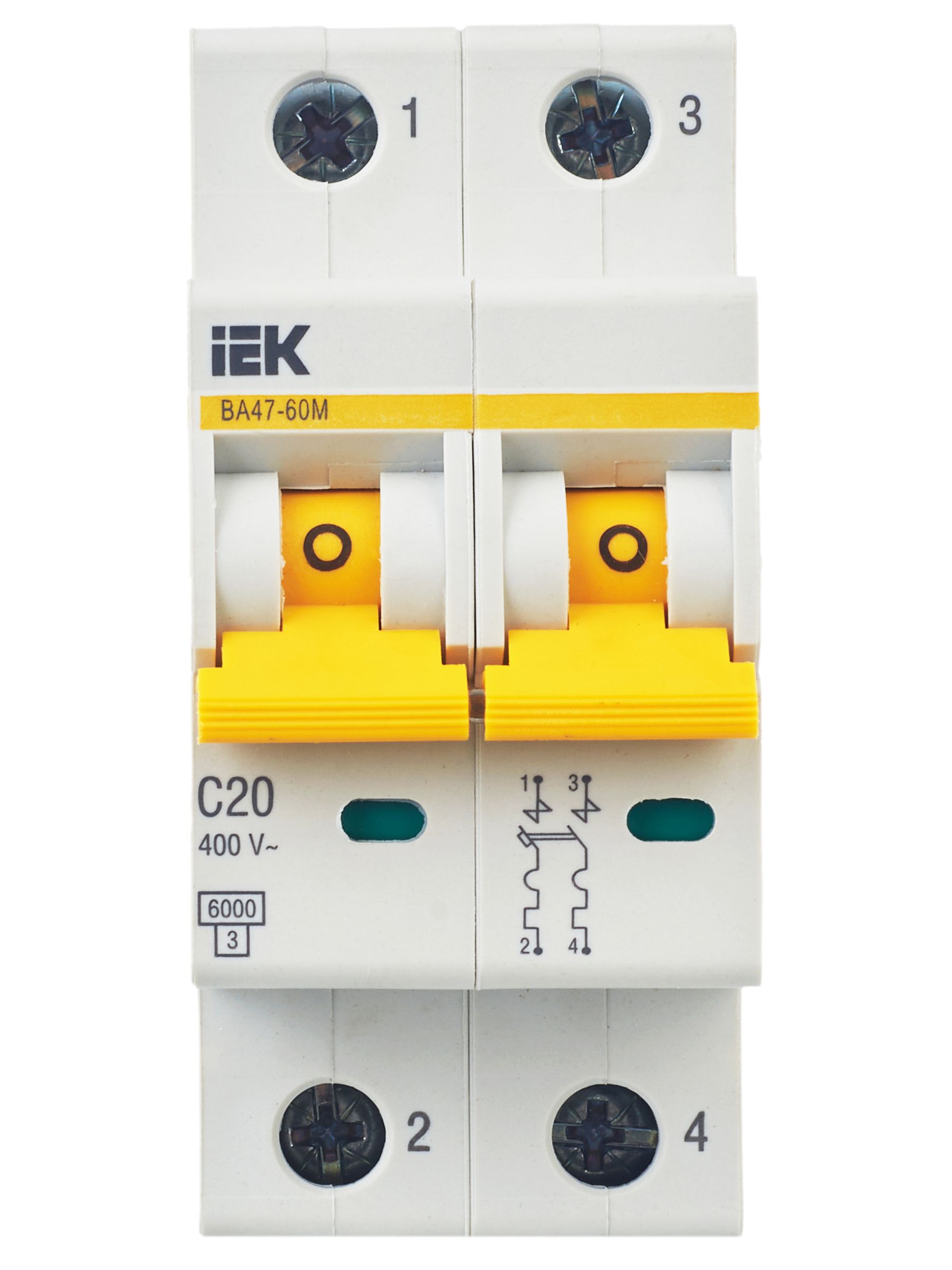             Автоматтық ажыратқыш 2Р ВА 47-60М 20А 6кА С ИЭК    