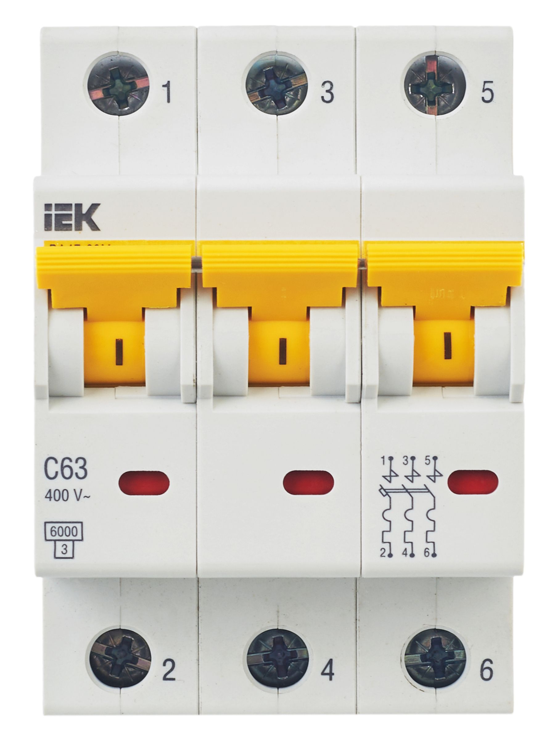             Автоматтық ажыратқыш 3Р ВА 47-60М 63А 6кА С ИЭК    