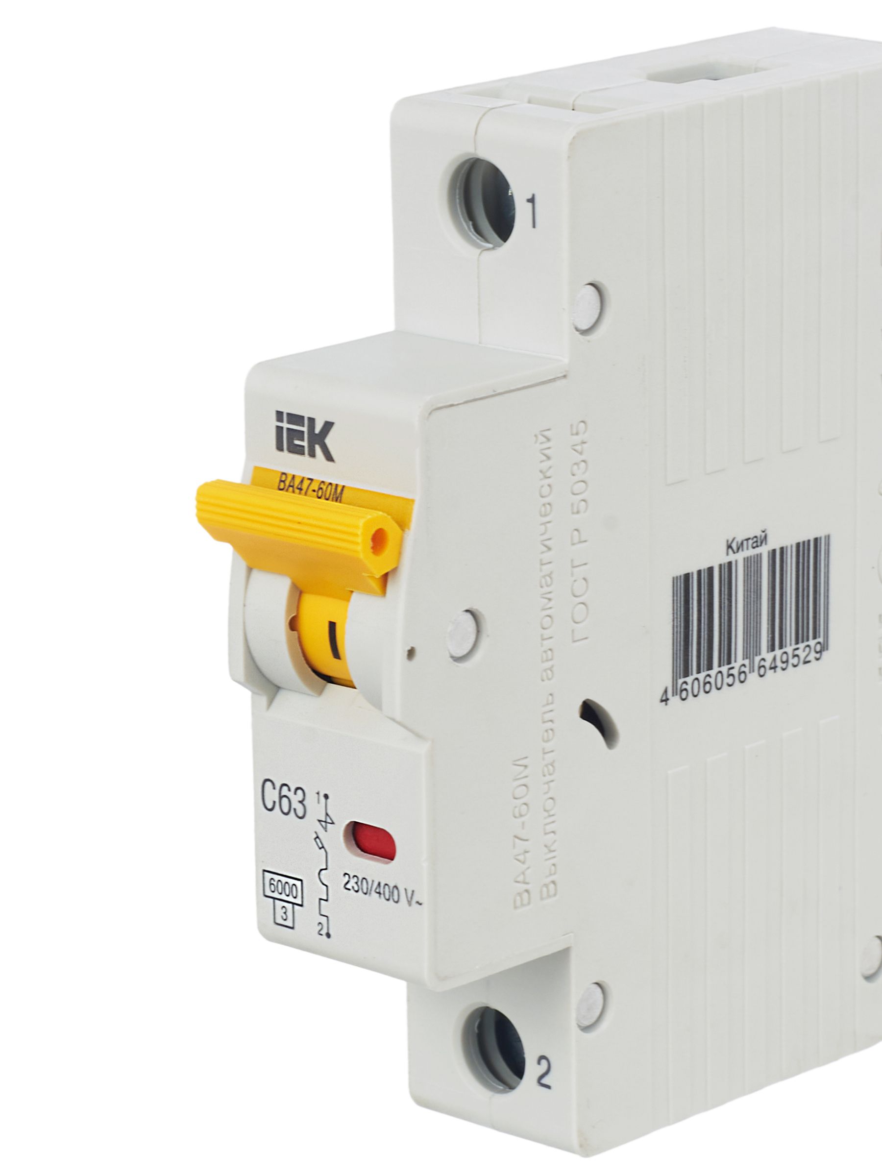             Автоматтық ажыратқыш 1Р ВА 47-60М 63А 6кА С ИЭК    