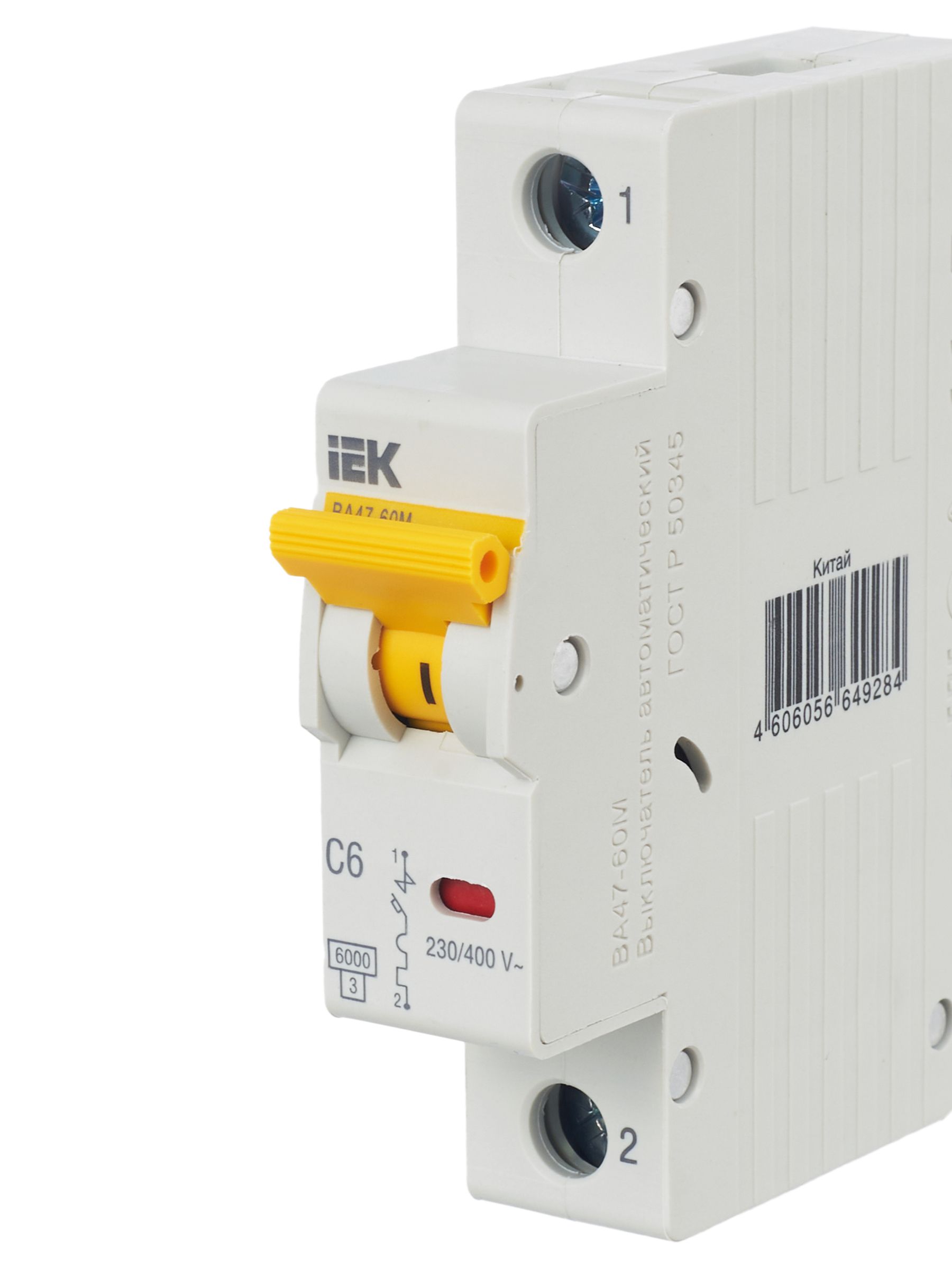             Автоматтық ажыратқыш 1Р ВА 47-60М 6А 6кА С ИЭК    