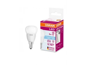Лампа светодиодная VALUECLP40 5W/840 220-240V FR E14 10*1 OSRAM /4052899973350/ (шт)