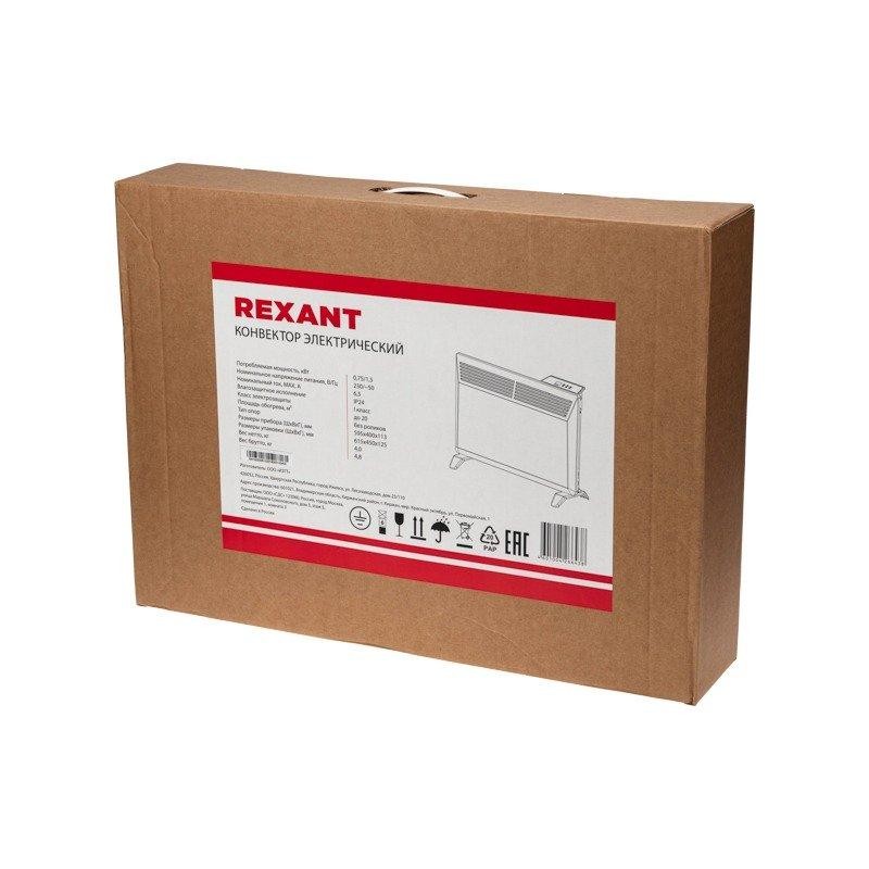             Электрондық термостаты бар электрлік конвектор, 1,5 кВТ, X-REXANT монолиті    