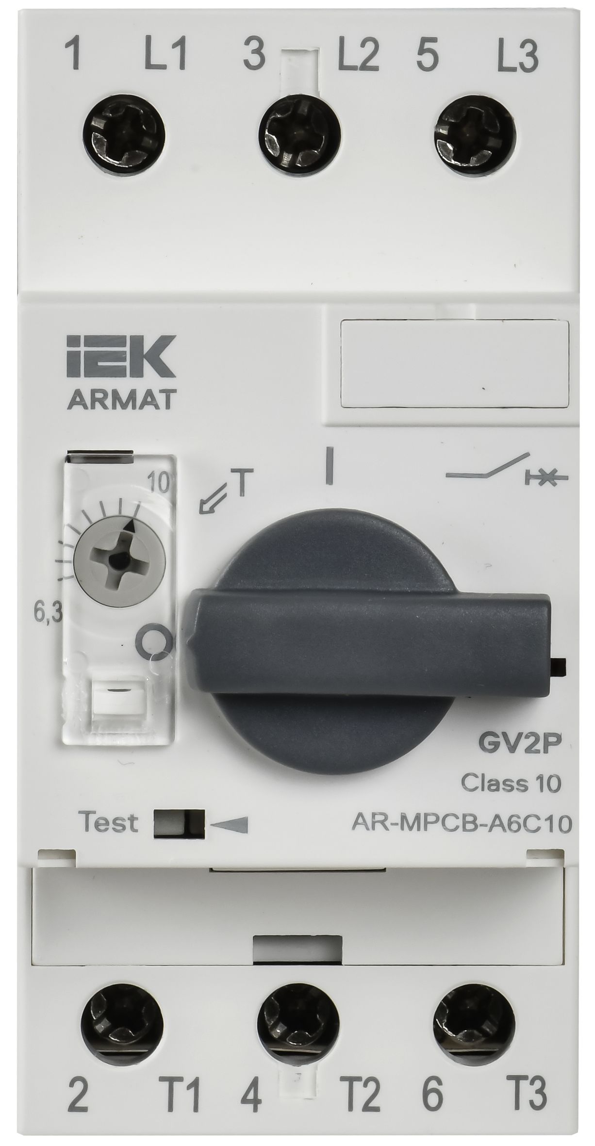             ARMAT Қозғалиқыш қорғанысы автоматты ажыратқышы A6 GV2P 6,3-10А IEK    