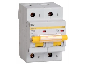 Автомат 2Р ВА 47-100 100А 10 кА  х-ка С ИЭК