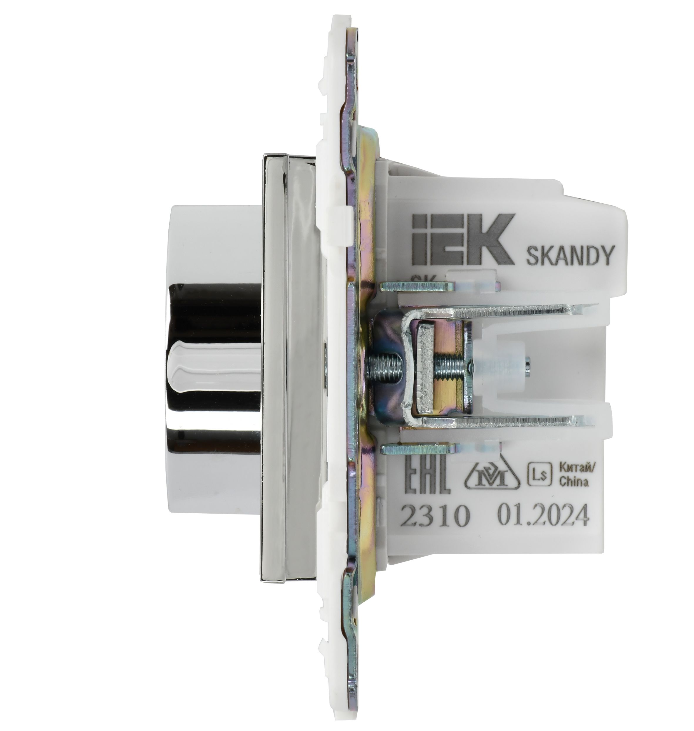             SKANDY Индикациясы бар электронды термостат SK-T01N металл никель IEK    