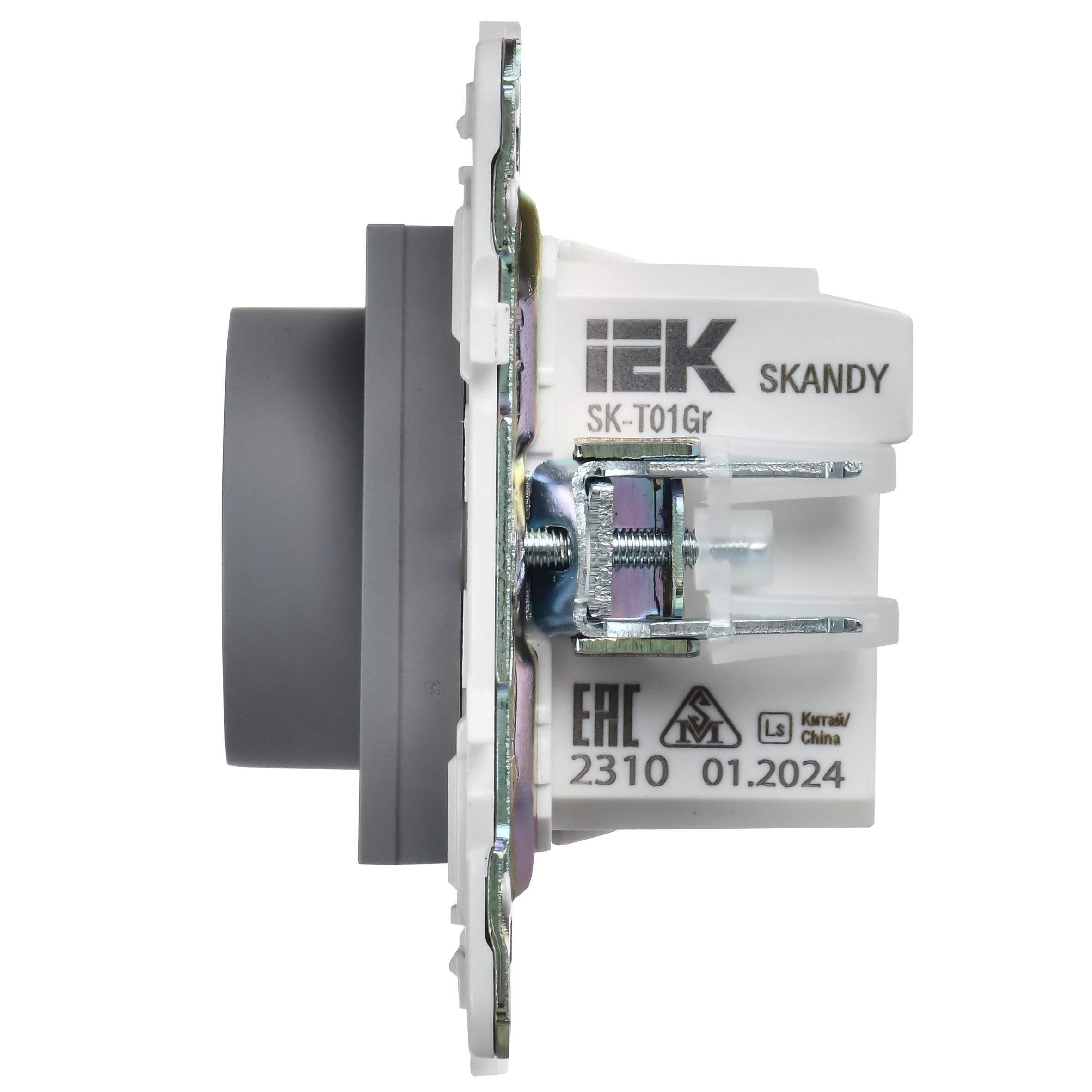             SKANDY Индикациясы бар электронды термостат SK-T01Gr сұр IEK    