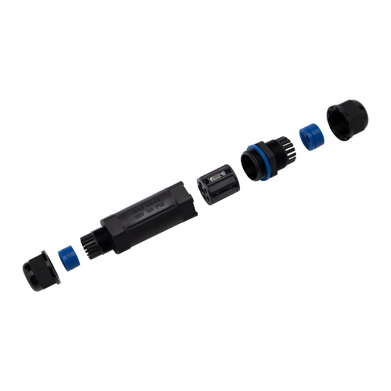             Кабельдік коннектор I-пішінді (3PIN 0,5-2,5мм2) IP68 REXANT    