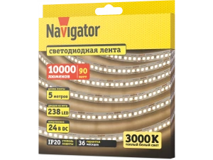 Лента СД NLS-2835WW240-18-IP20-24V 5м 95 310 Navigator
