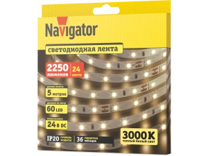 Лента СД NLS-2835WW60-4.8-IP20-24V 5м 95 311 Navigator