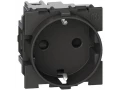 Розетка 2К+З 16А бұрандалы терминалдар 2 модуль, қара LN /KG4141/
