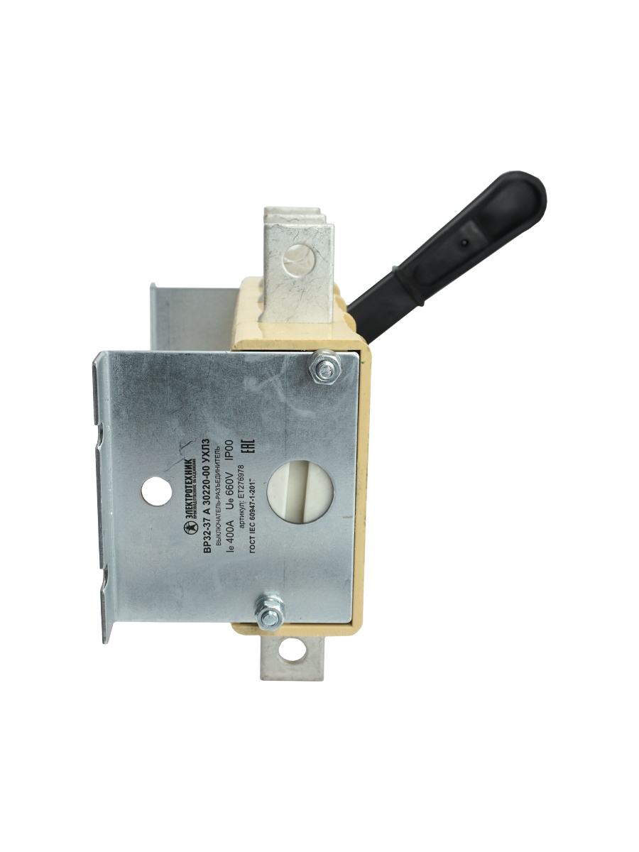             ВР32-37 А 30220-00 УХЛ3, 400А, алынбайтын, бүйірлі тұтқа, 3 қалыпты, 1 бағытты, IP00  (ЭТ) (Қытай)    