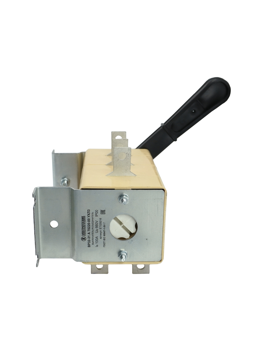             ВР32-31 А 70220-00 УХЛ3, 100А, алынбайтын, бүйірлі  тұтқа, 3 қалыпты, 1 бағытты, камерамен  IP00  (ЭТ) (Қытай)    