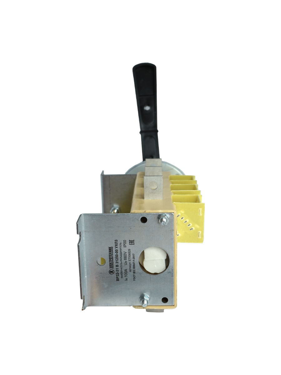             ВР32-31 В 31250-32 УХЛ3, 100А, алынатын, бүйірлі, жылжытылған тұтқа, 3 қалыпты, 1 бағытты, камерамен IP32  (ЭТ) алынбайтын, бүйірлі тұтқа, 3 қалыпты, 1 бағытты (Қытай)    