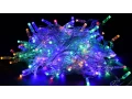 Гирлянда жіп 10м 100 жарықдиод RGB свет IP44 селдір бау 3м 230В контроллер 8 бейне IEK