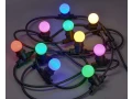 Гирлянда белт-лайт 5м 10 түрлі-түсті шам IP65 қара бау 3м 230В транзит IEK