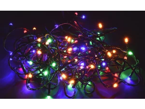 Гирлянда нить 10м 100 светодиодов RGB IP20 зеленый шнур 1,5м 230В контроллер 8 сцен IEK