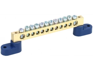 Шина N 'ноль' на двух угловых изоляторах ШНИ-8х12-12-У2-С IEK