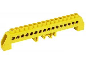 Шина PE 'земля' в комбинированном DIN-изоляторе типа 'Стойка' ШНИ-8х12-16-КС-Ж IEK